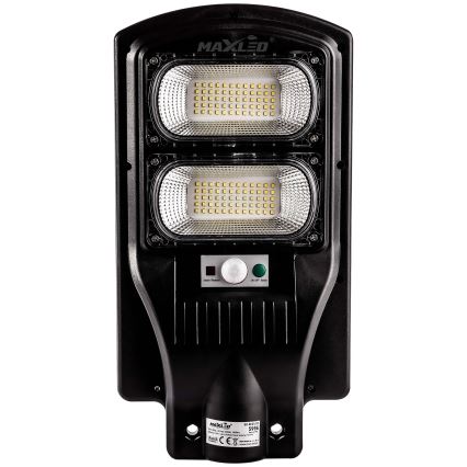 LED Prigušiva solarna ulična lampa sa senzorom LED/120W/6V 6500K IP65 crno + Daljinski upravljač
