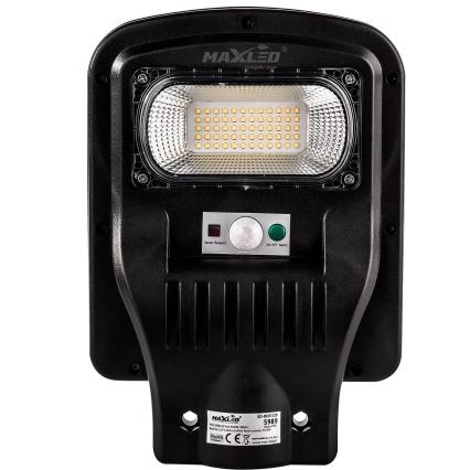 LED Prigušiva solarna ulična lampa sa senzorom LED/150W/6V 6500K IP65 crno + Daljinski upravljač