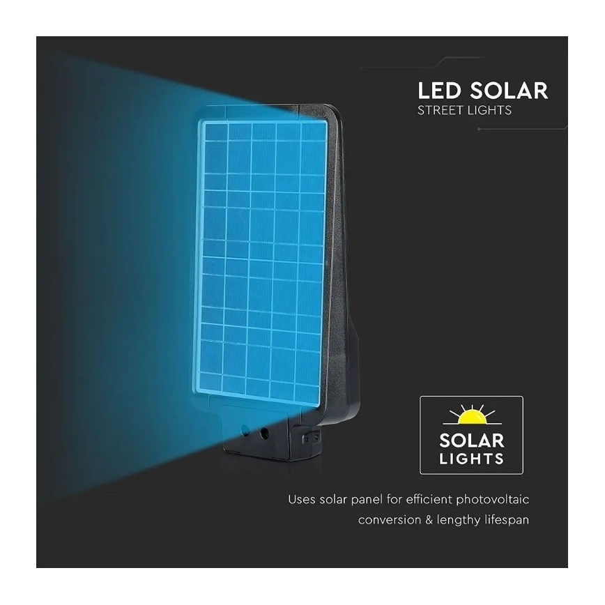 LED Solarna ulična svetiljka sa senzorom LED/15W/7,4V 4000K IP65 10800 mAh