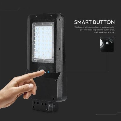 LED Solarna ulična svetiljka sa senzorom LED/15W/7,4V 4000K IP65 10800 mAh