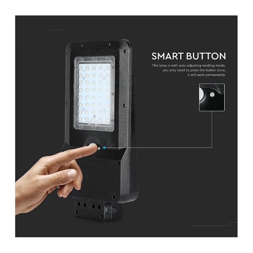 LED Solarna ulična svetiljka sa senzorom LED/15W/7,4V 4000K IP65 10800 mAh