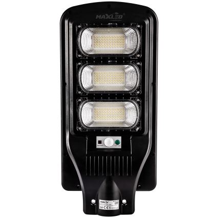LED Prigušiva solarna ulična lampa sa senzorom LED/180W/6V 6500K IP65 crno + Daljinski upravljač