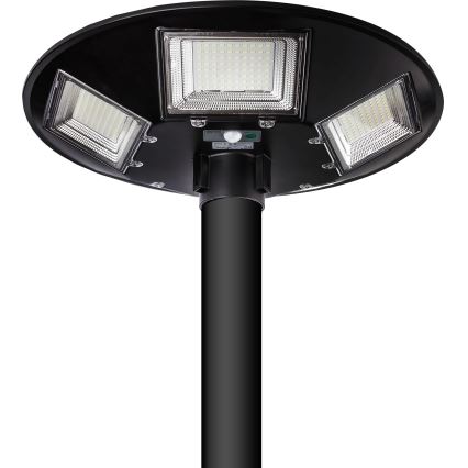 LED Prigušiva solarna ulična lampa sa senzorom LED/22W/6V 18000 mAh 6500K IP65 crno + Daljinski upravljač