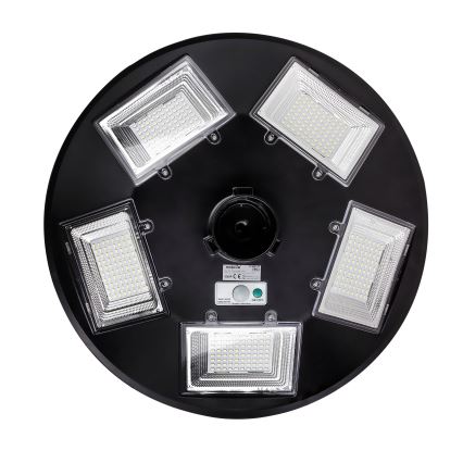 LED Prigušiva solarna ulična lampa sa senzorom LED/22W/6V 18000 mAh 6500K IP65 crno + Daljinski upravljač