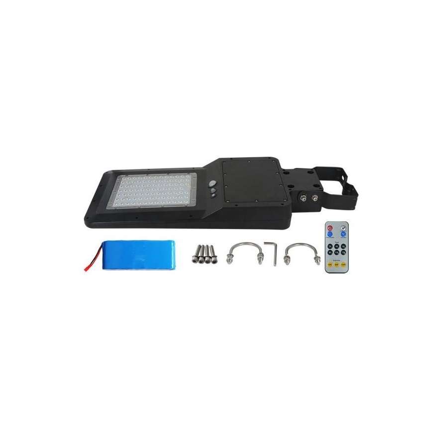 LED Solarna ulična svetiljka sa senzorom LED/40W/9,6V IP65 4000K + Daljinski upravljač