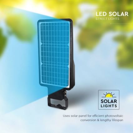 LED Solarna ulična svetiljka sa senzorom LED/40W/9,6V IP65 6000K + Daljinski upravljač