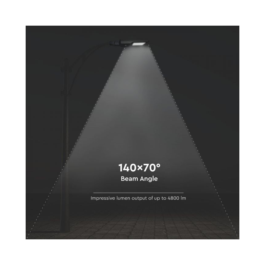 LED Solarna ulična svetiljka sa senzorom LED/40W/9,6V IP65 6000K + Daljinski upravljač