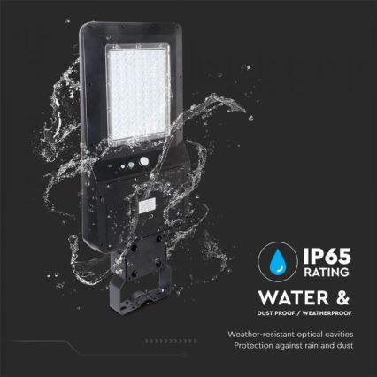 LED Solarna ulična svetiljka sa senzorom LED/40W/9,6V IP65 6000K + Daljinski upravljač