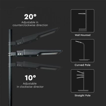 LED Solarna ulična svetiljka sa senzorom LED/40W/9,6V IP65 6000K + Daljinski upravljač
