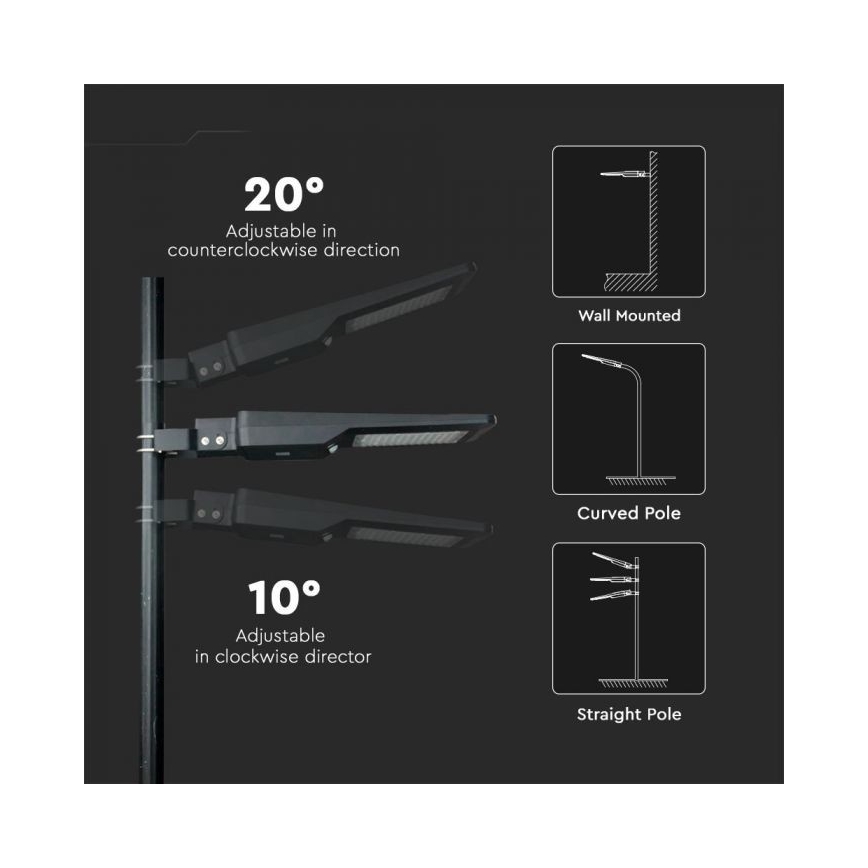 LED Solarna ulična svetiljka sa senzorom LED/40W/9,6V IP65 6000K + Daljinski upravljač