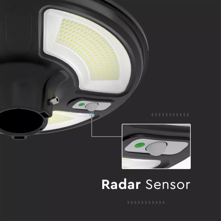 LED Solarna ulična svetiljka sa senzorom LED/7,5W/3,2V IP65 4000K + Daljinski upravljač