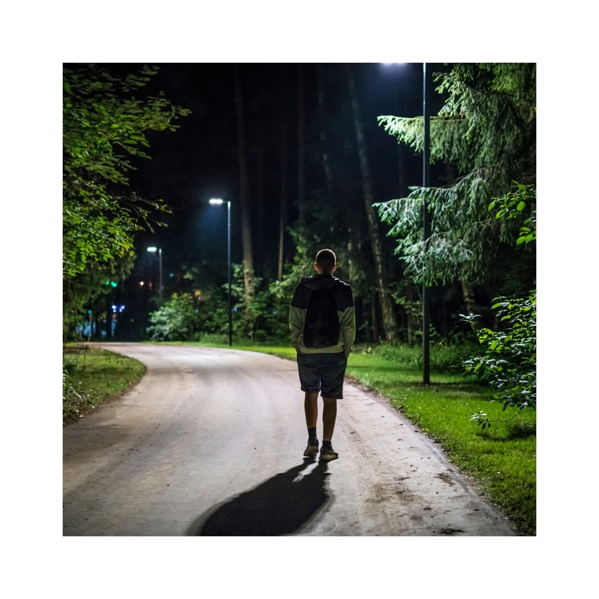 LED Prigušiva solarna ulična lampa sa senzorima za pokret i dan-noć URBI LED/8W/3,2V 6500K IP54 10000 mAh + Daljinski upravljač