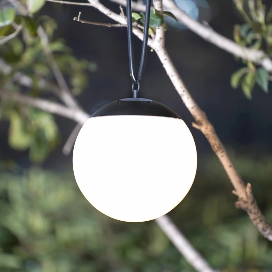 LED Solarna viseća lampa KIARA LED/1,2V IP44 crno