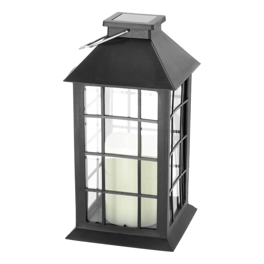 LED Solarna viseća lampa LED/0,02W/1,2V 1xAA 2700K IP44 200 mAh crno