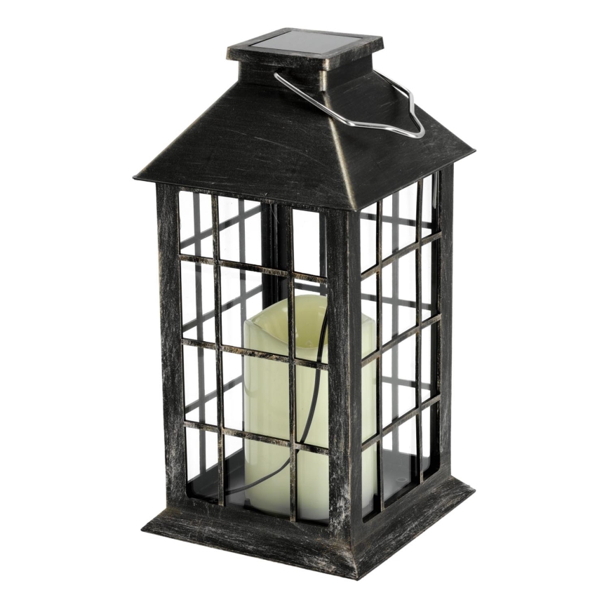 LED Solarna viseća lampa LED/0,02W/1,2V 1xAA 2700K IP44 200 mAh patina