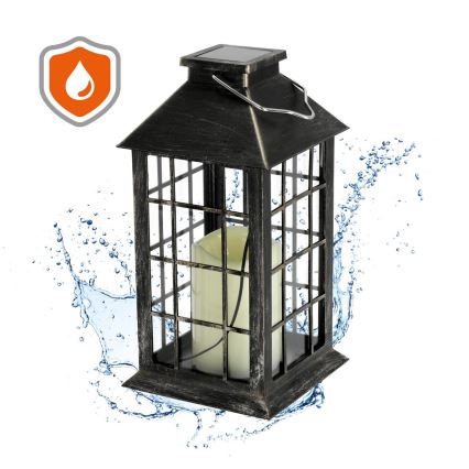 LED Solarna viseća lampa LED/0,02W/1,2V 1xAA 2700K IP44 200 mAh patina
