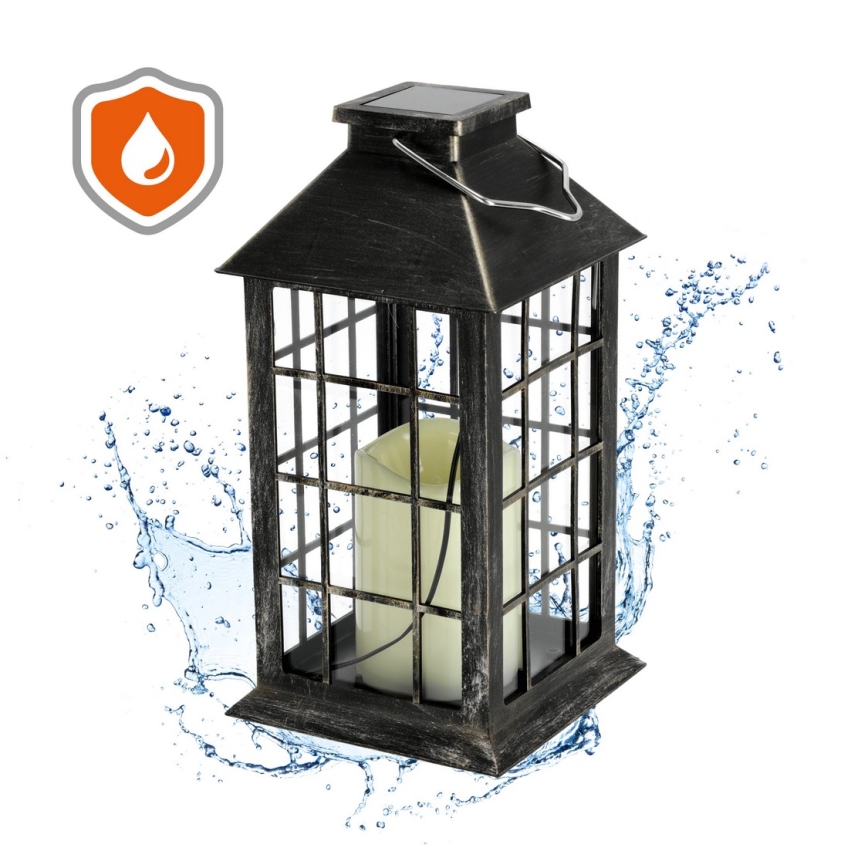 LED Solarna viseća lampa LED/0,02W/1,2V 1xAA 2700K IP44 200 mAh patina