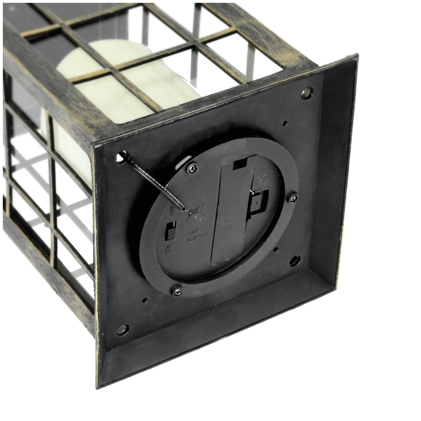 LED Solarna viseća lampa LED/0,02W/1,2V 1xAA 2700K IP44 200 mAh patina