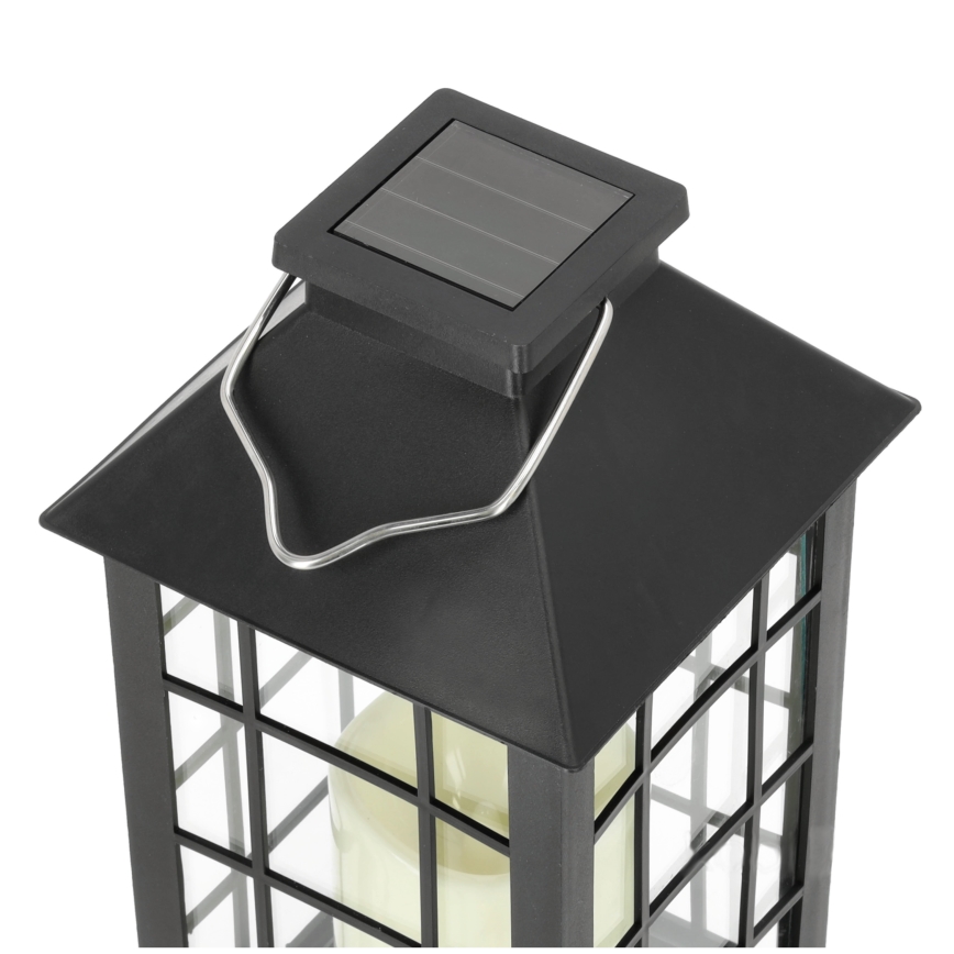 LED Solarna viseća lampa LED/0,02W/1,2V 2700K IP44 crno