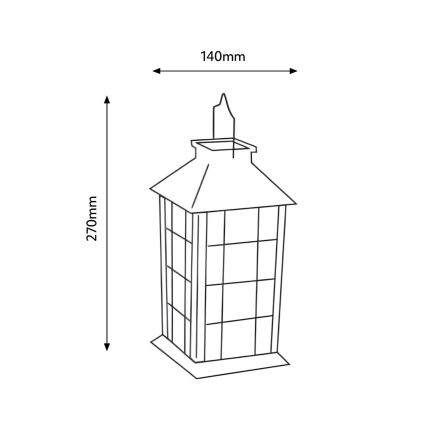 LED Solarna viseća lampa LED/0,02W/1,2V 2700K IP44 crno