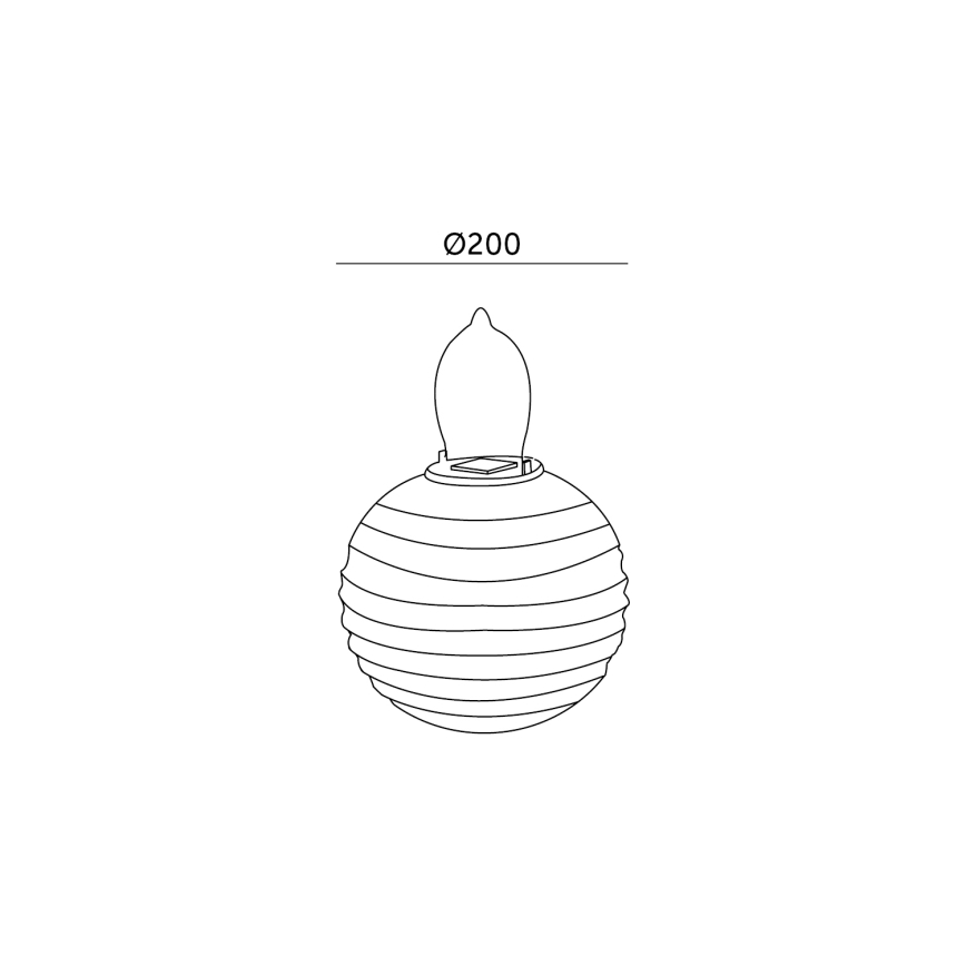 LED Solarna viseća lampa LED/0,02W/1,2V 3000K IP44 1xAAA 100 mAh