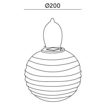 LED Solarna viseća lampa LED/0,02W/1,2V 3000K IP44