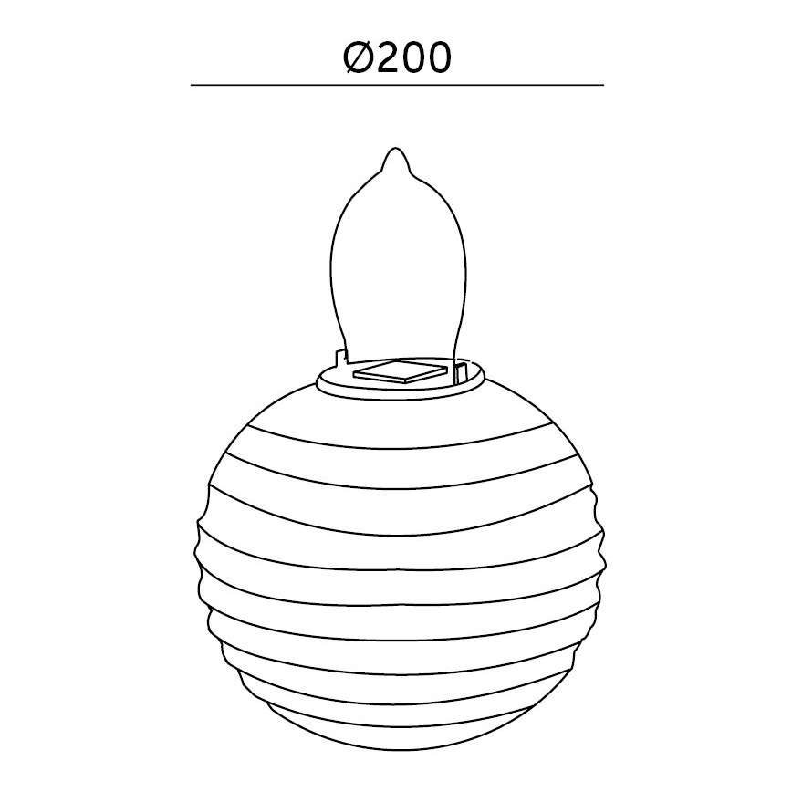 LED Solarna viseća lampa LED/0,02W/1,2V 3000K IP44