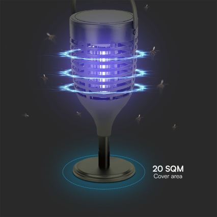 LED Solarna zamka za insekte 3u1 LED/1,3W/3,7V IP24