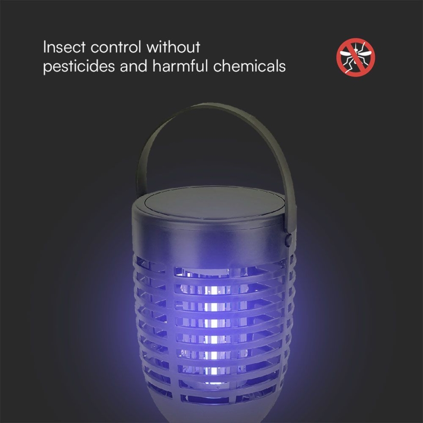 LED Solarna zamka za insekte 3u1 LED/1,3W/3,7V IP24
