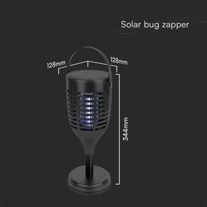 LED Solarna zamka za insekte 3u1 LED/1,3W/3,7V IP24