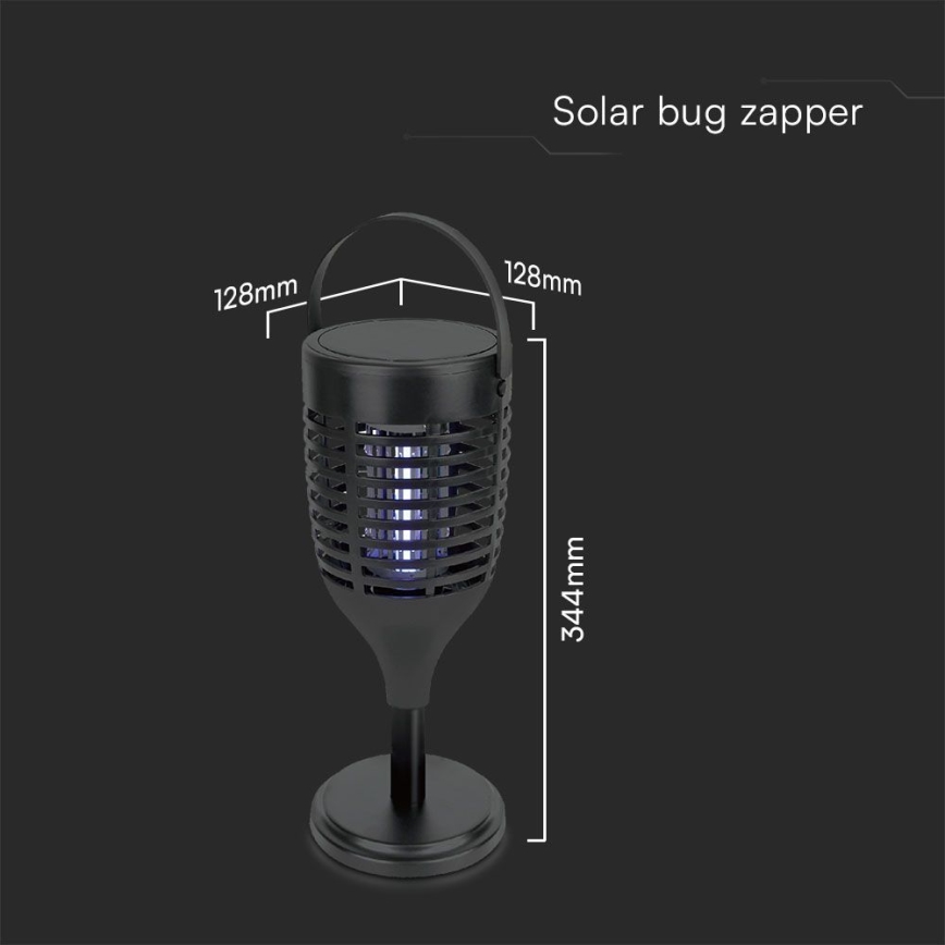 LED Solarna zamka za insekte 3u1 LED/1,3W/3,7V IP24