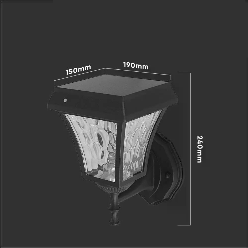 LED solarna zidna lampa 3u1 LED/2W/5,5V 3000K/6000K IP65 2200 mAh