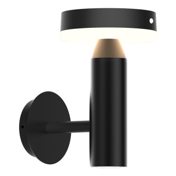 LED Solarna zidna lampa sa senzorom GWINEA LED/4,5W/3,7V IP44 crno
