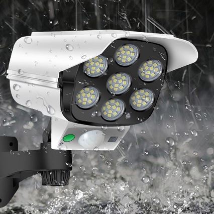 LED solarna maketa sigurnosne kamere sa senzorom KAMERA LED/1W/3,7V IP44 + daljinski upravljač
