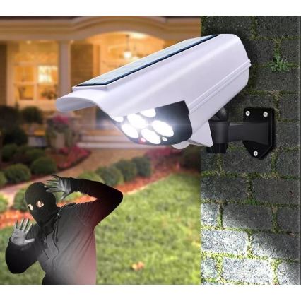 LED solarna maketa sigurnosne kamere sa senzorom KAMERA LED/1W/3,7V IP44 + daljinski upravljač