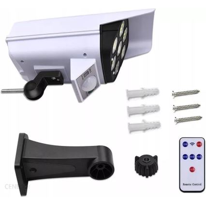 LED solarna maketa sigurnosne kamere sa senzorom KAMERA LED/1W/3,7V IP44 + daljinski upravljač