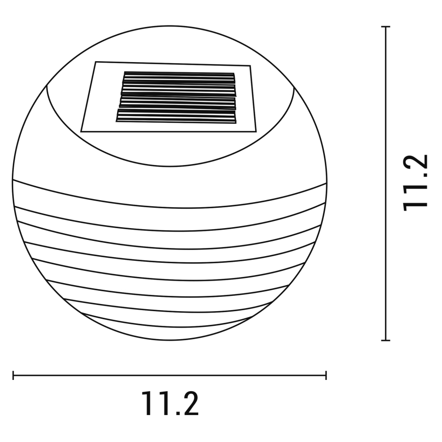 LED Solarna zidna lampa sa senzorom LED/0,06W/1,2V 3000K IP44