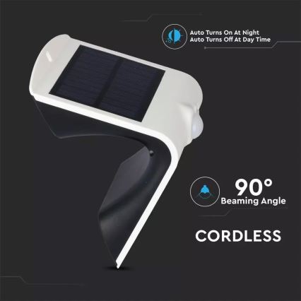 LED Solarna zidna lampa sa senzorom LED/1.5W/3,7V IP65 1200 mAh