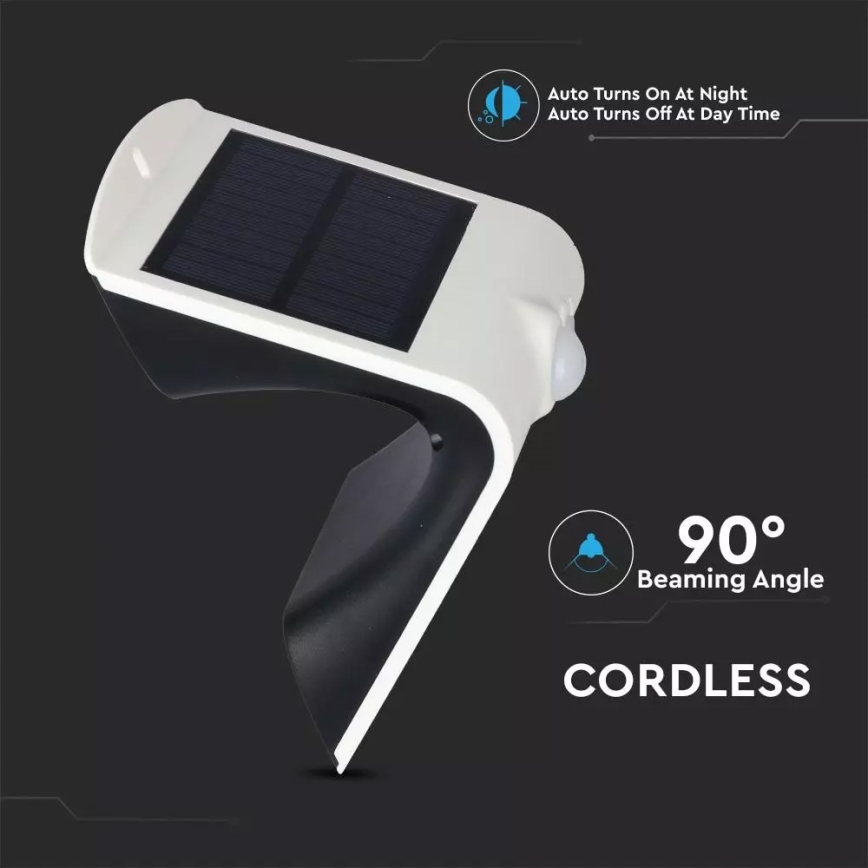 LED Solarna zidna lampa sa senzorom LED/1.5W/3,7V IP65 1200 mAh