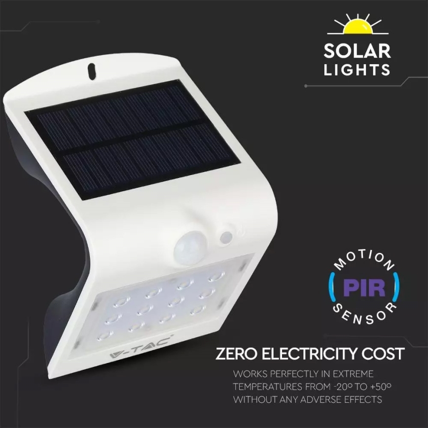 LED Solarna zidna lampa sa senzorom LED/1.5W/3,7V IP65 1200 mAh