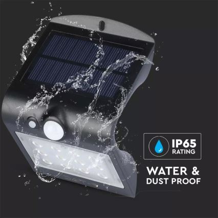 LED Solarna zidna lampa sa senzorom LED/1.5W/3,7V IP65 1200 mAh