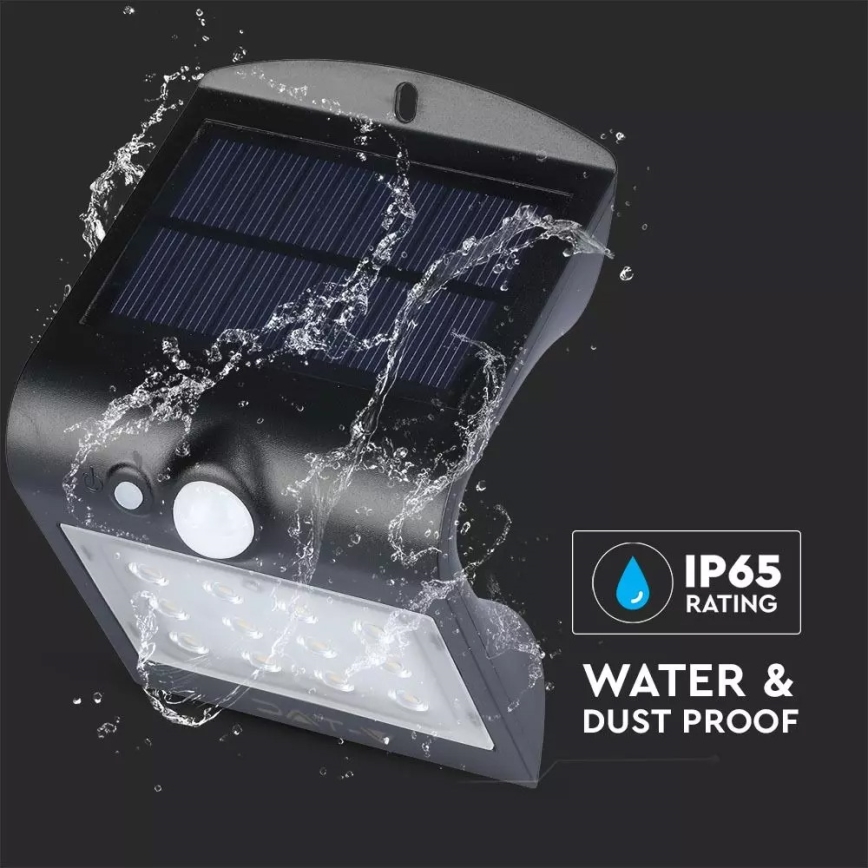 LED Solarna zidna lampa sa senzorom LED/1.5W/3,7V IP65 1200 mAh
