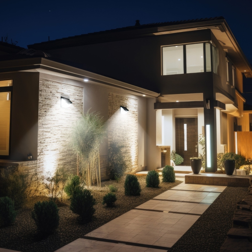 LED Solarna zidna lampa sa senzorom LED/1W/3,7V 6500K IP44