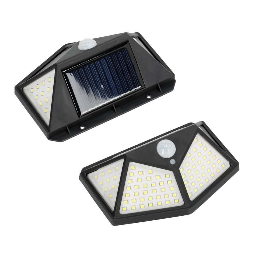 LED Solarna zidna lampa sa senzorom LED/1W/3,7V 6500K IP44