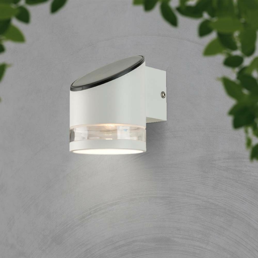 LED Solarna zidna lampa sa senzorom LED/1W/3,7V IP54 3000K bela