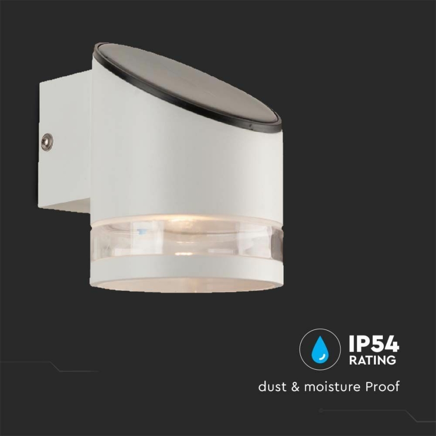 LED Solarna zidna lampa sa senzorom LED/1W/3,7V IP54 3000K bela