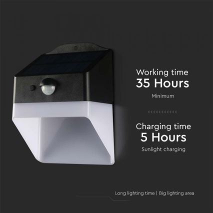 LED Solarna zidna lampa sa senzorom LED/2W/3,7V 4000K IP65 1200 mAh
