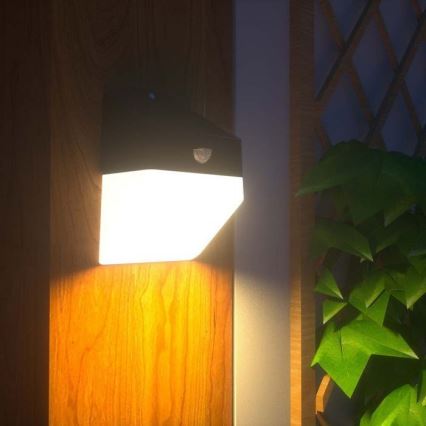 LED Solarna zidna lampa sa senzorom LED/2W/3,7V 4000K IP65