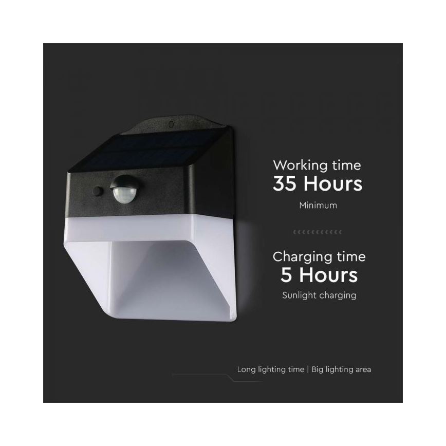 LED Solarna zidna lampa sa senzorom LED/2W/3,7V 4000K IP65
