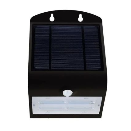 LED Solarna zidna lampa sa senzorom LED/3W/3,7V 3000/4000K IP65 2000 mAh crno